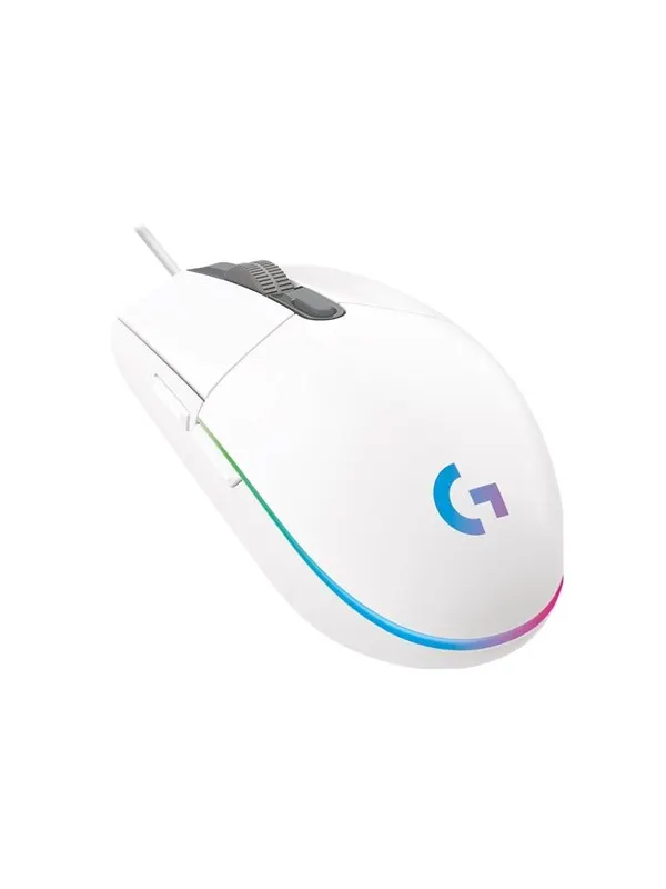 Logitech G102 LIGHTSYNC - White - Mouse - Optic - 6 knappar - Vit