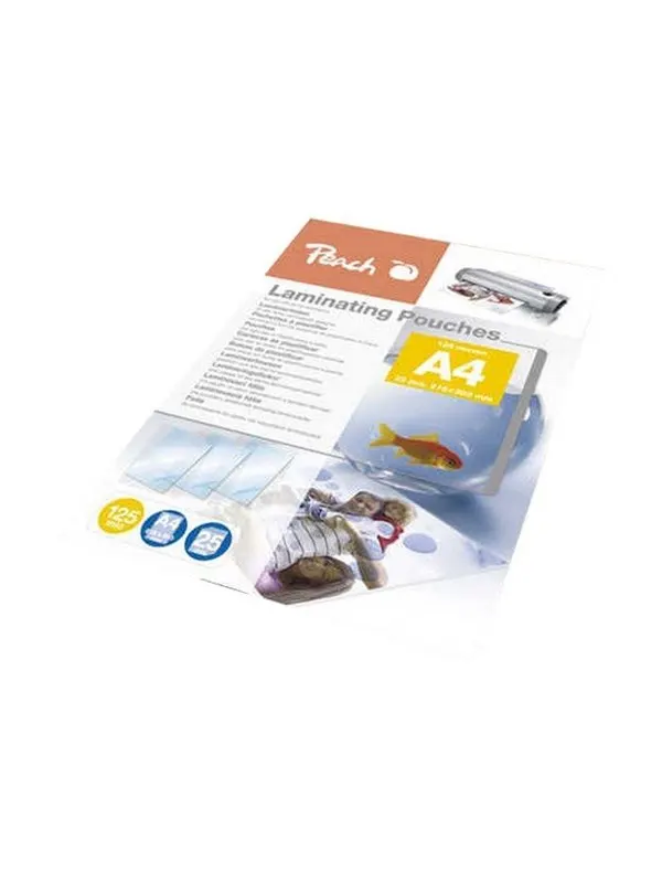 Peach - 25-pack - glossy laminating pouches