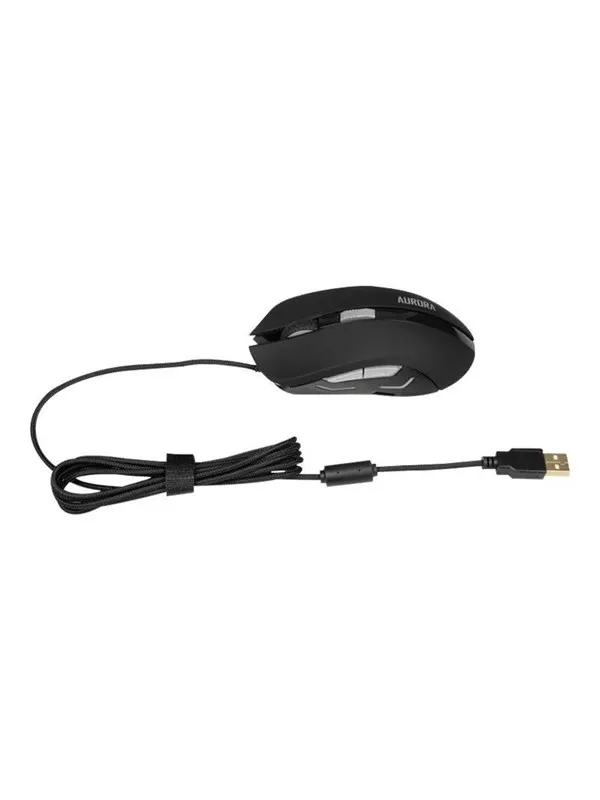 iBOX Aurora A-1 Optical Wired USB Mouse Gaming - Mouse - Optic - 6 knappar - Svart
