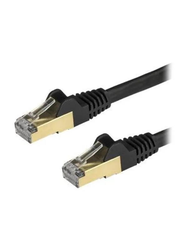StarTech.com 7.5 m CAT6a Cable - Black - RJ45 Ethernet Cable - Snagless - CAT6a STP Cord - Copper Wire - 10Gb - patch cable - 7.5 m - black - Svart - 7.5m