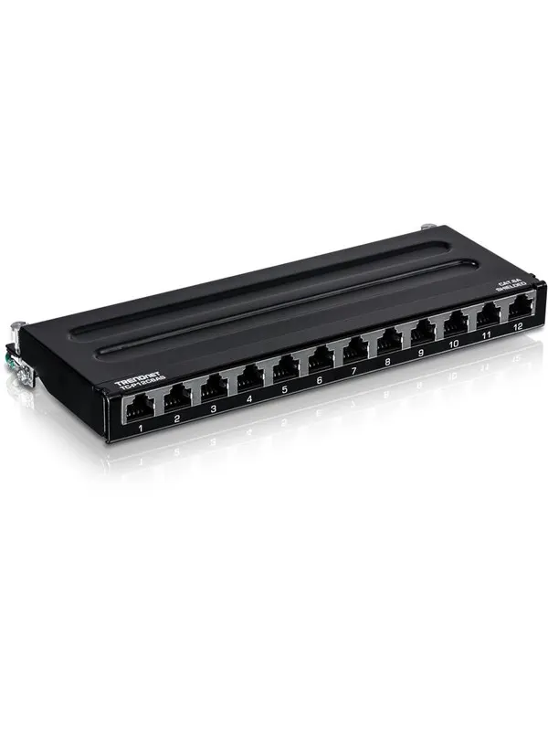 TRENDnet TC-P12C6AS 12-Port Cat6A Shielded Wall Mount Patch Panel