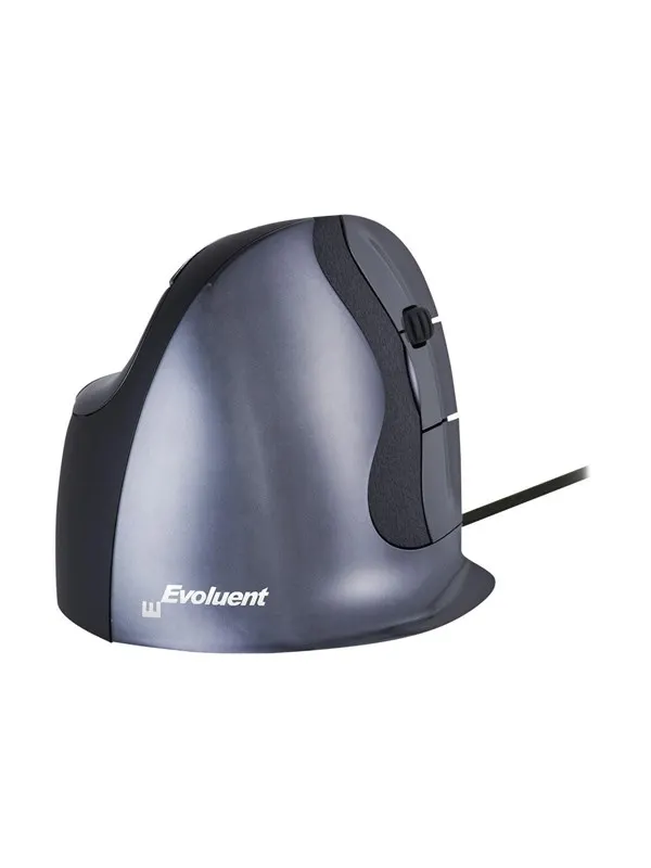 Bakker Elkhuizen Evoluent D - mouse - USB - Vertical mouse - Optic - 6 knappar - Grå
