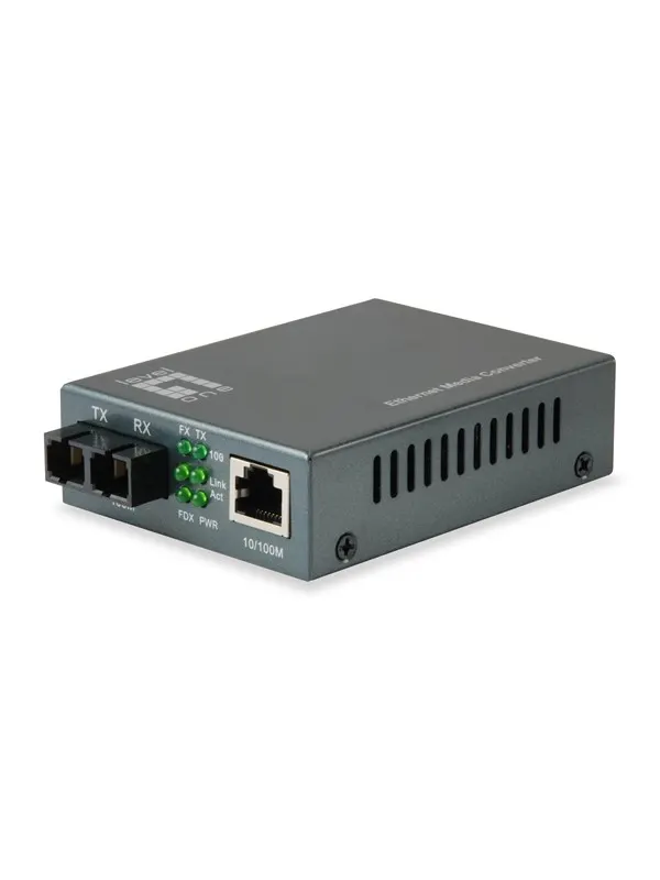 LevelOne FVT-1102 RJ45 to SC Fast Ethernet Media Converter Single-Mode Fiber 1310nm 20km