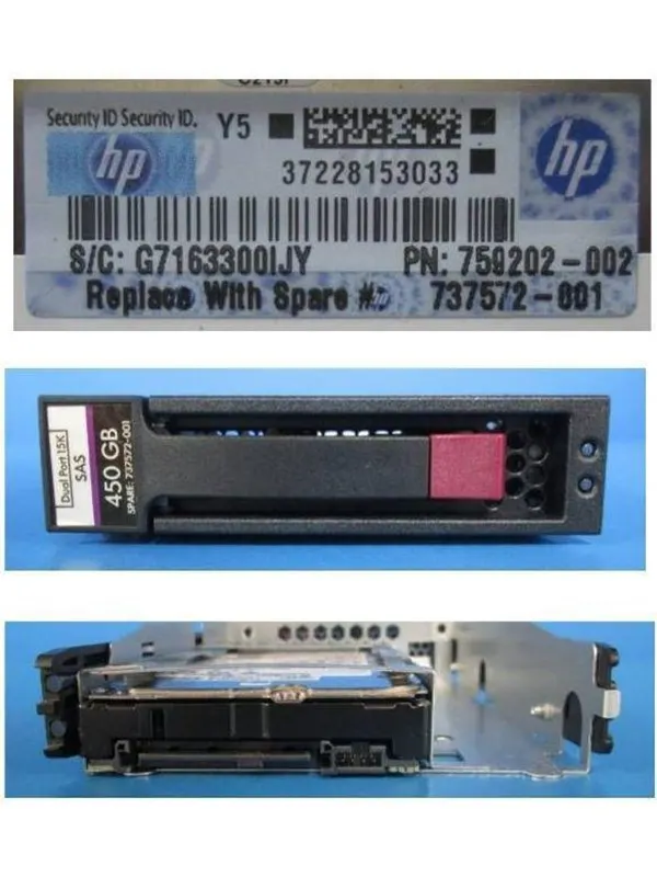 HP E Dual Port Enterprise - 450GB - Hårddisk - 737572-001 - Serial Attached SCSI 3 - 3,5 "LFF