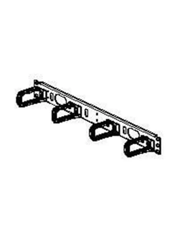 PANDUIT D-rings installed on panel 1.7h x 19.0w x 3.4d (44mm x 483mm