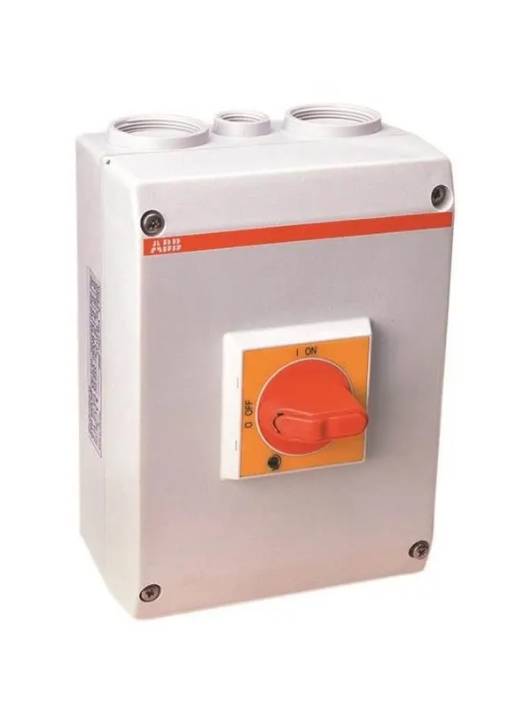 ABB Safety switch 38a 3-phase + neutral + earth red/yellow handl