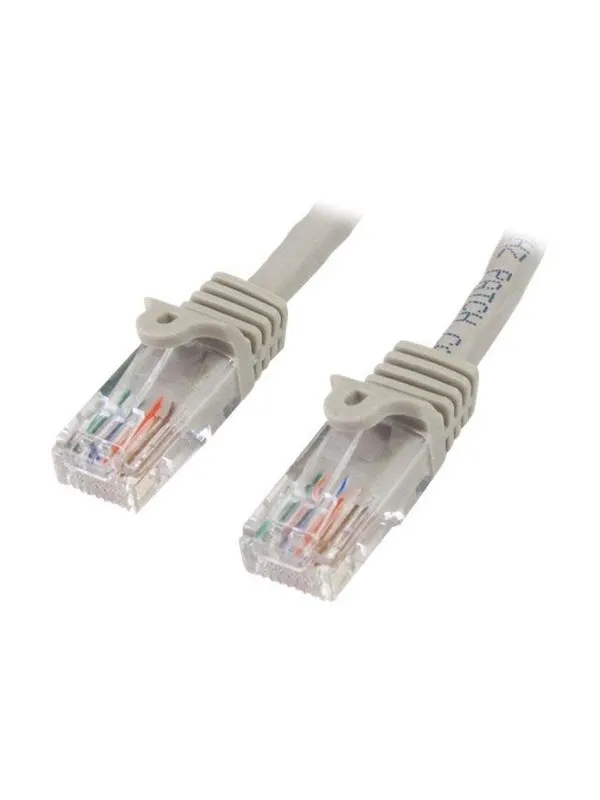 StarTech.com Snagless Cat 5e UTP Patch Cable - patch cable - 15 m - grey - Grå - 15m
