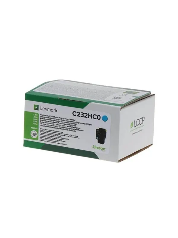 Lexmark C232HC0 Cyan High Yield Return Program Toner