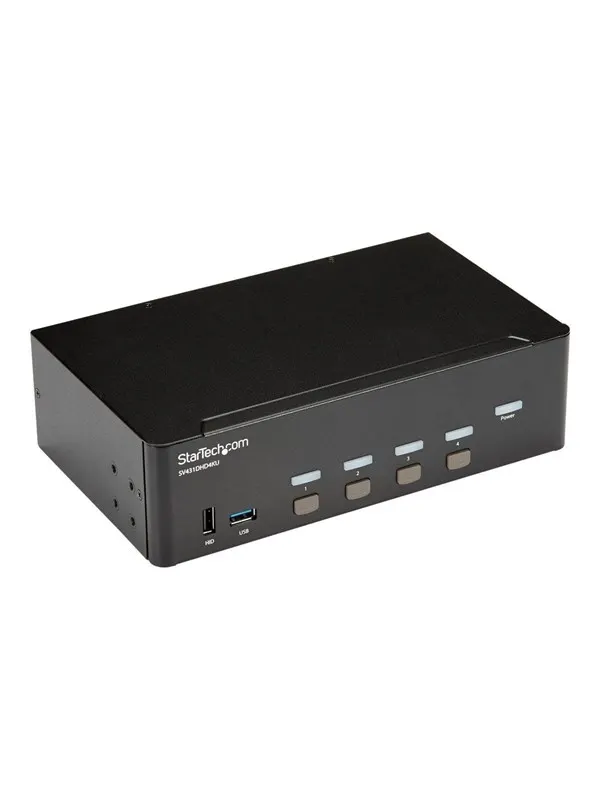 StarTech.com 4 Port HDMI KVM Switch - 4K 30Hz - Dual Display - KVM / audio / USB switch - 4 ports - rack-mountable