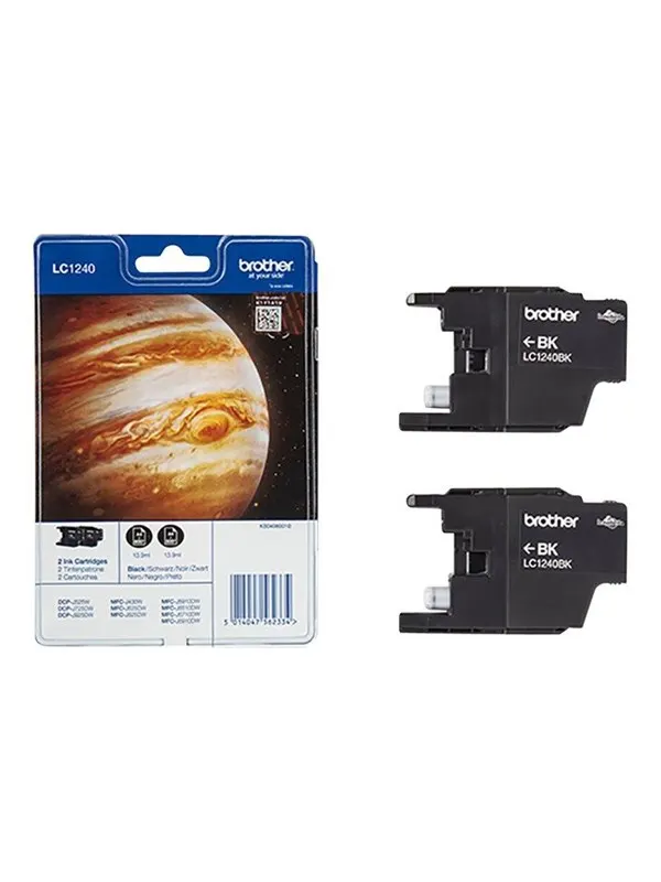 Brother LC1240BKBP2 / LC1240BKBP2 2-Pack Black Ink