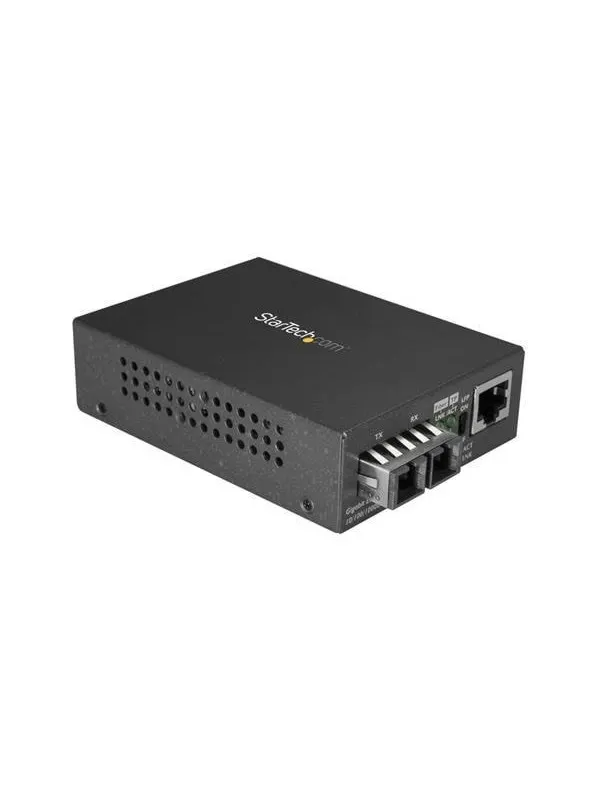 StarTech.com MCMGBSCMM055 Multimode (MM) SC Fiber Media Converter for 10/100/1000 Network - 550m Range - Gigabit Ethernet - 850nm - Full Duplex