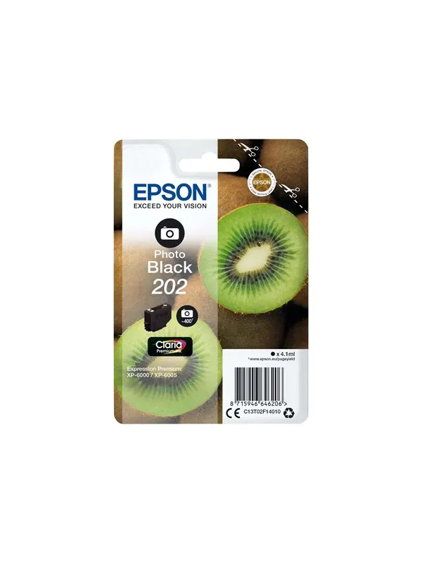Epson 202 - foto-sort - original - blækpatron