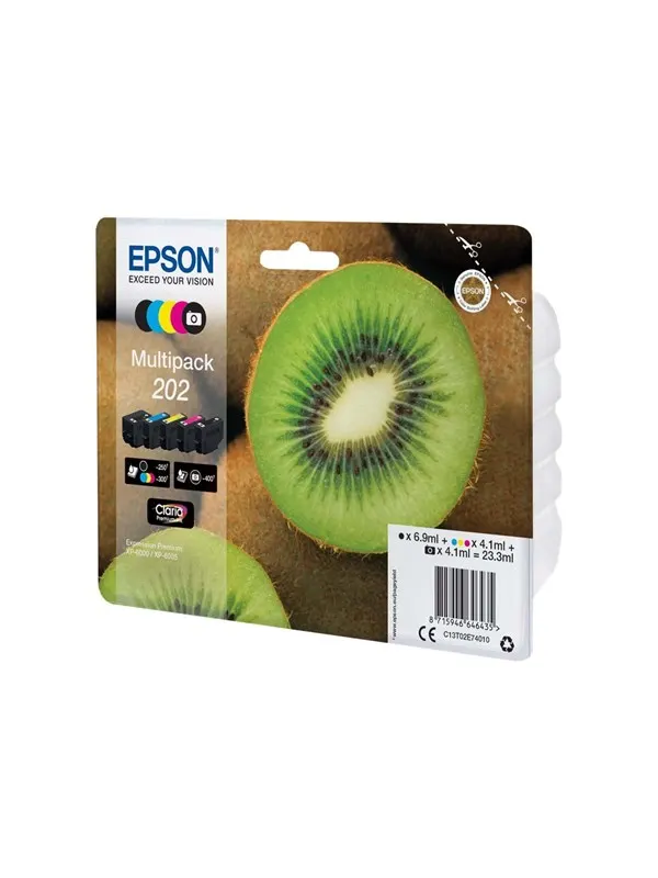 Epson 202 Multipack - 5 pakker - sort gul cyan magenta foto-sort - original - blækpatron