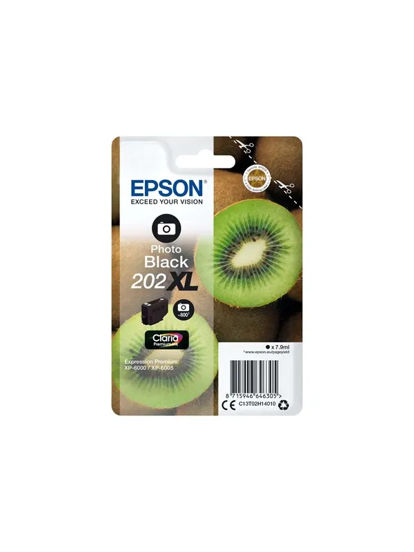 Epson 202XL - høj kapacitet - foto-sort - original - blækpatron
