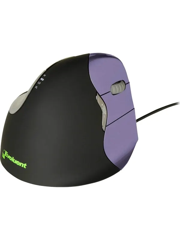 Evoluent Standard - mus - Ergonomisk mus - Optic - 3 knappar - Svart