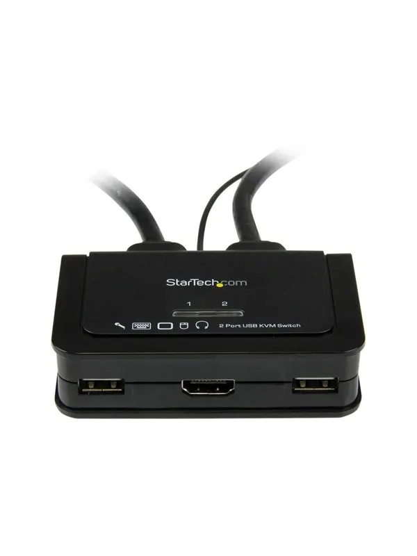 StarTech.com 2 Port USB HDMI Cable KVM Switch w/ Audi