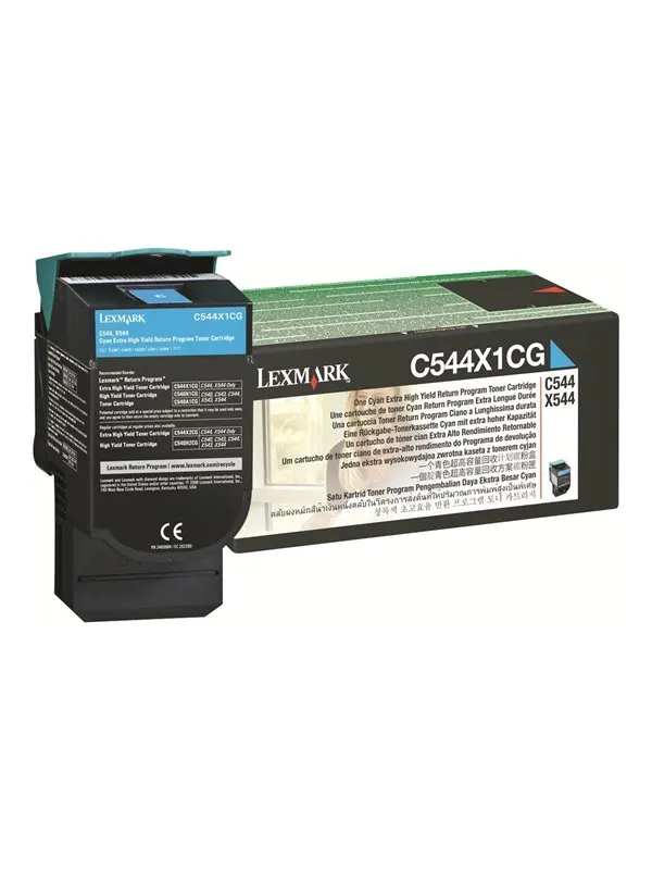 Lexmark C544X1CG / High Capacity Black Toner - Tonerkassett Blå