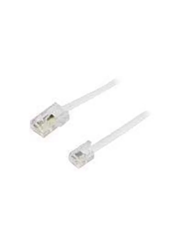 Deltaco 8P4C (RJ45) till 6P4C (RJ11) 1,0 m - Vit - 1m