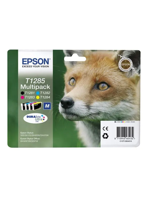 Epson T1285 Multipack (Black Yellow Cyan Magenta) Ink