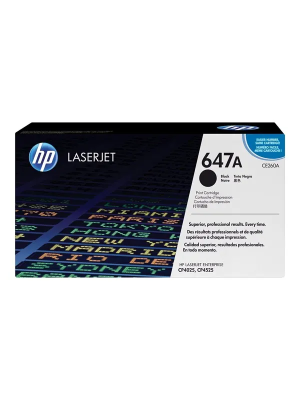 HP 647A / CE260A Black Toner - Tonerkassett Svart