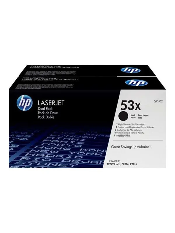 HP 53X / Q7553XD - Black Laser Toner - Tonerkassett Svart