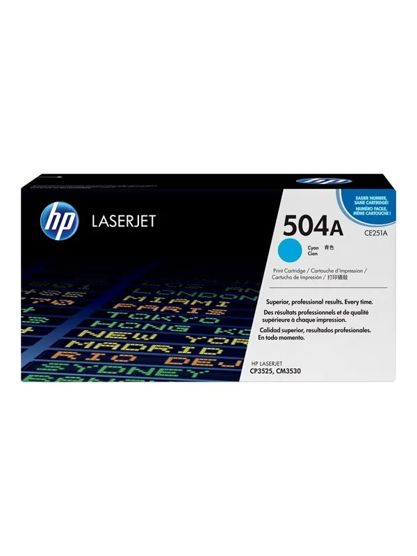 HP 504A / CE251A Cyan Toner - Tonerkassett Blå