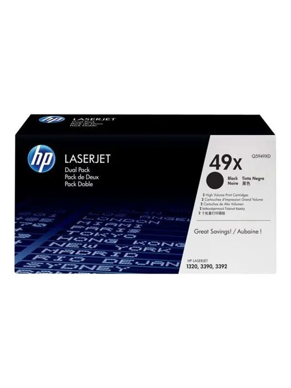 HP 49XD / Q5949XD - Black Laser Toner - Tonerkassett Svart