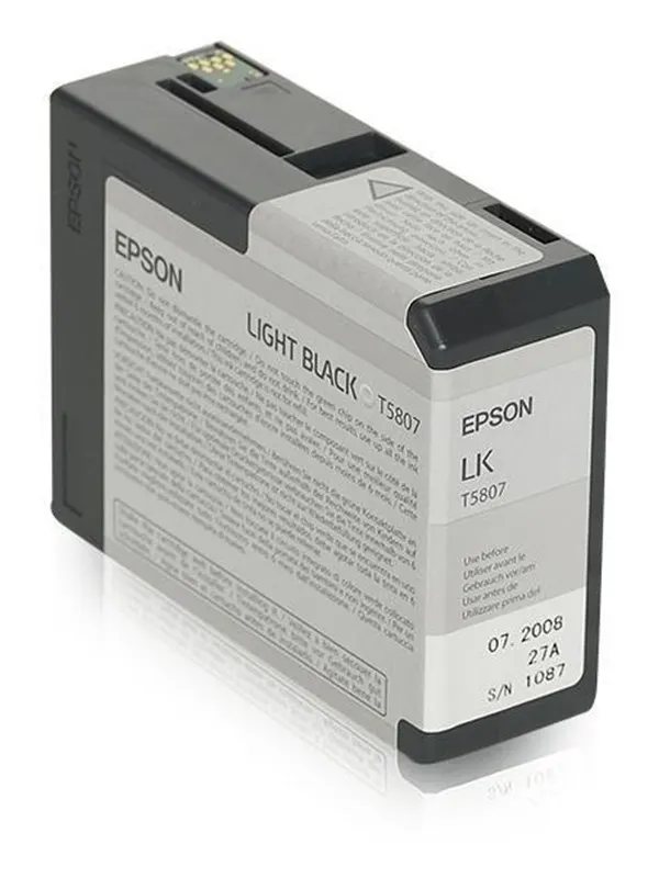 Epson T5807 Light Black - Bläckpatron Ljus svart