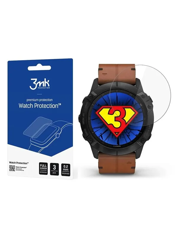 3mk Watch Protection™ v. FlexibleGlass Hybrid Glass on Garmin Fenix ââ6X