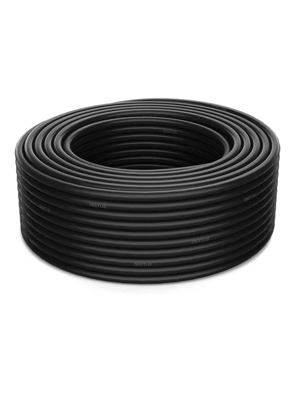 DIGITUS installation cable - 100 m - black RAL 9005 - Svart