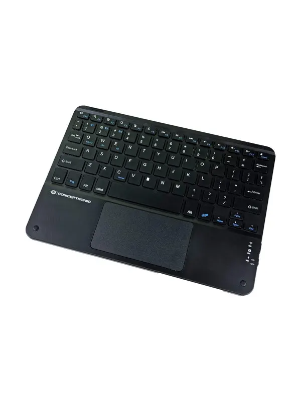 Conceptronic TOBIN01BUS - keyboard - 10" - with touchpad LED indicator - QWERTY - US International - black Input Device - Tangentbord - Universal - Svart