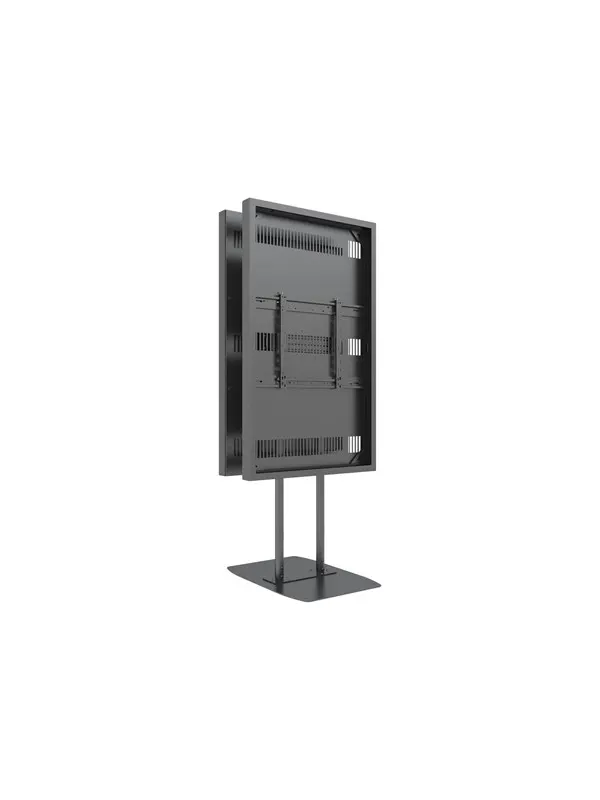 Multibrackets M Pro Series mounting kit - for digital signage display - dual pole - black - Max 50 kg - recommended for 65"
