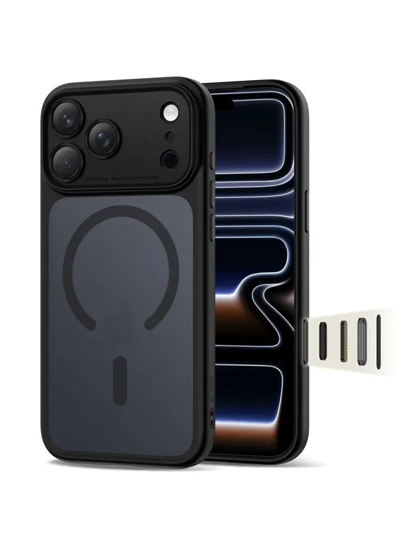 Tech-Protect Magpeak Magsafe CC Case for iPhone 17 Pro Max - Matte Black