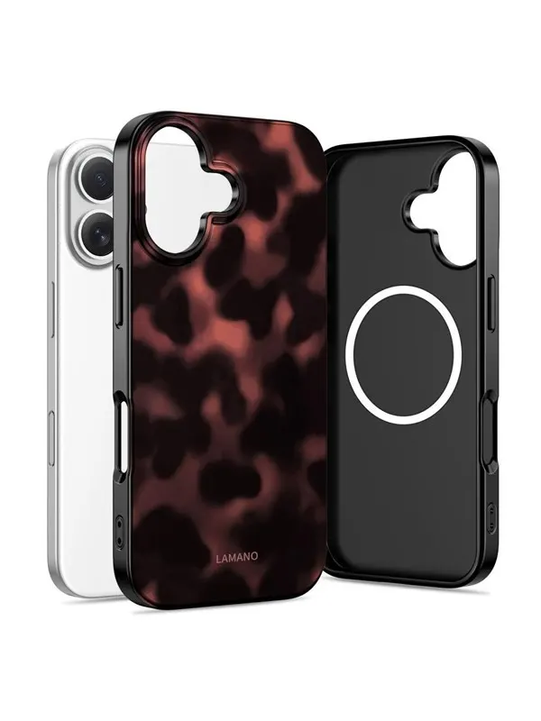 Tech-Protect Lamano MagSafe Case for iPhone 17 - Black & Red