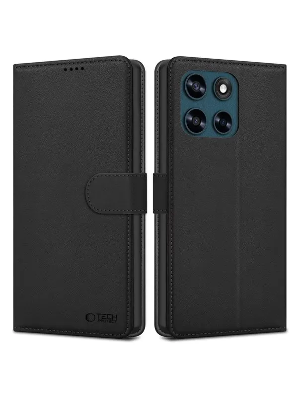 Tech-Protect Wallet Case for Motorola Moto G57 Power / G67 Power - Black