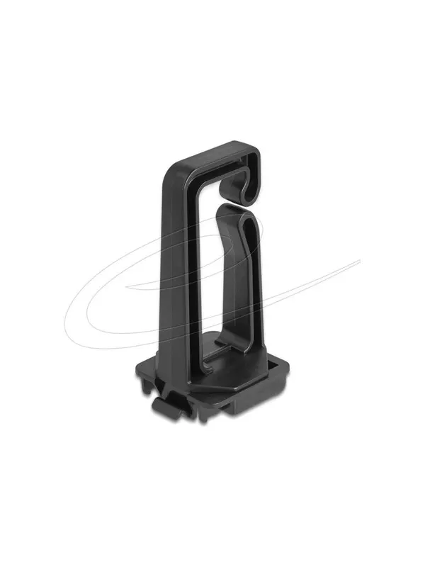 DeLOCK network device enclosure cable management bracket - 70 x 24 mm with mounting plate for DIN rail mounting