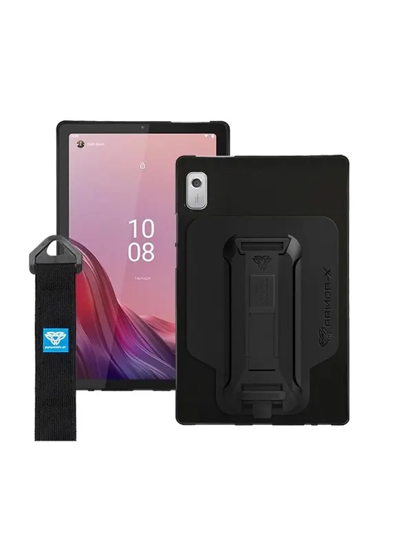 Armor-X Lenovo Tab M9 TB310 | Shockproof Case w/ Kickstand & hand strap & X-Mount