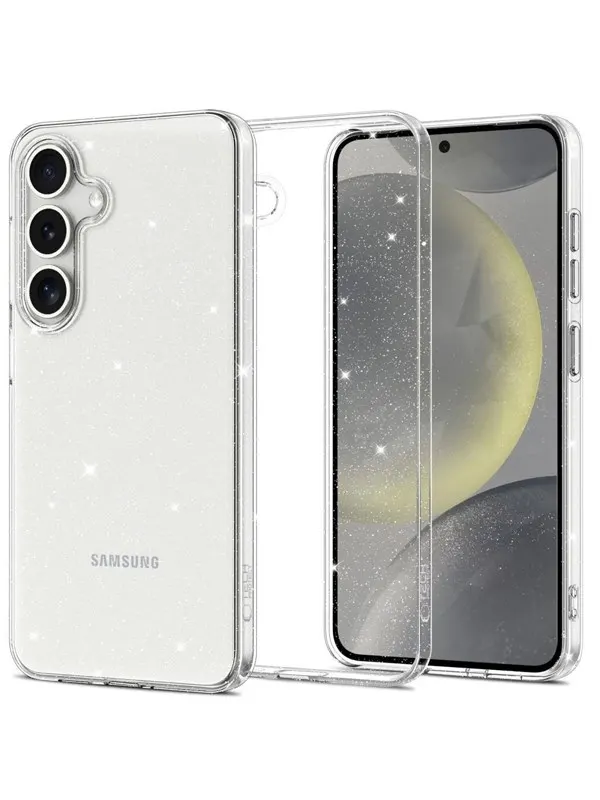 Tech-Protect FlexAir Case for Samsung Galaxy S25 - Clear Glitter