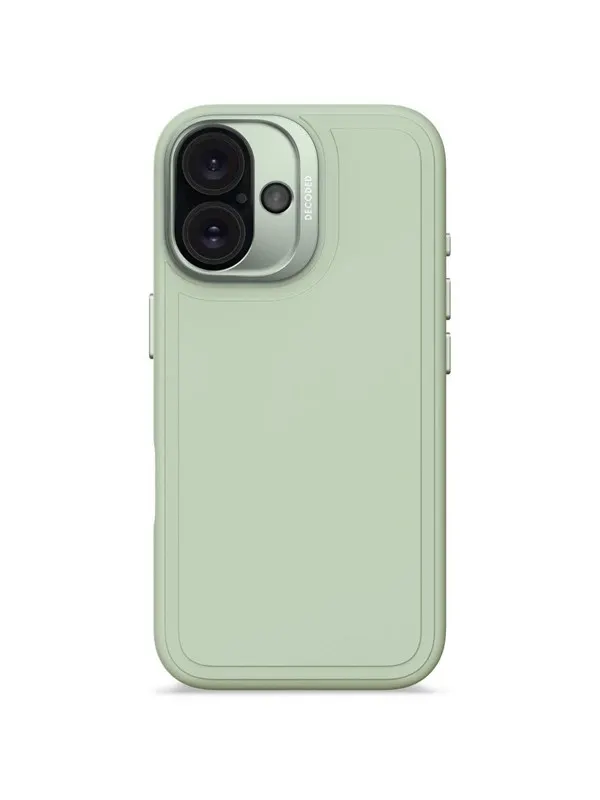 Decoded AntiMicrobial Silicone StacksBackcover for iPhone 16 Mint Green (Lime)
