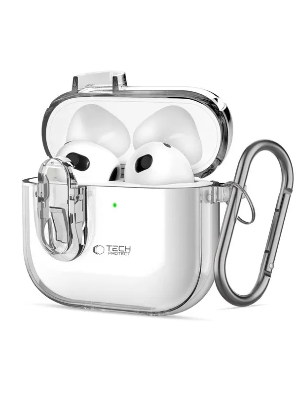 Tech-Protect Slim Hook Case for AirPods 4 - Clear