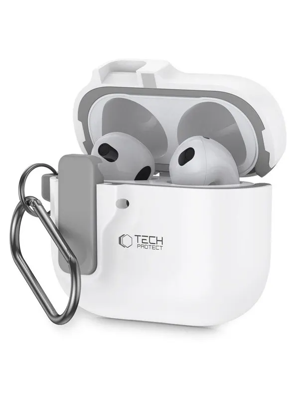 Tech-Protect Slim Hook Case for AirPods 4 - White