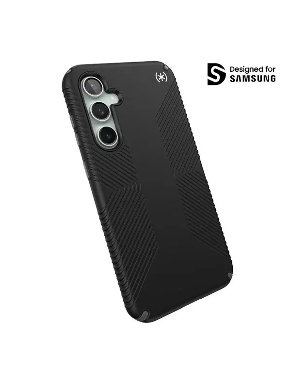 Speck Presidio2 Grip - Samsung Galaxy S23 FE Case - Black/Black/White