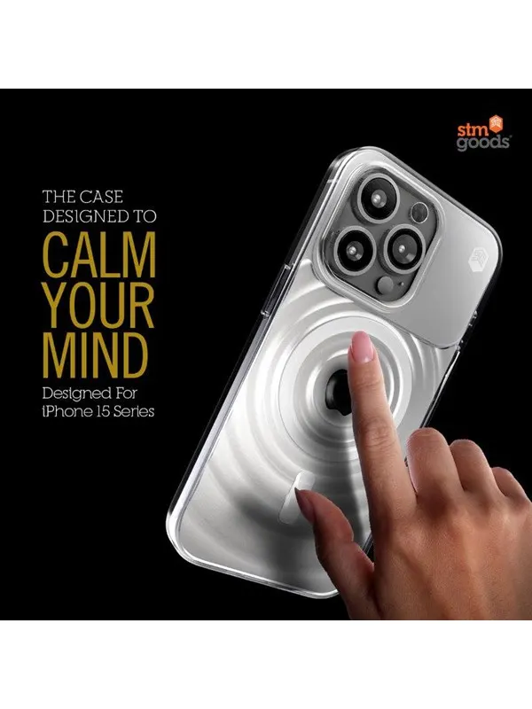 STM Reawaken Ripple MagSafe - Case for iPhone 15 Pro - Clear