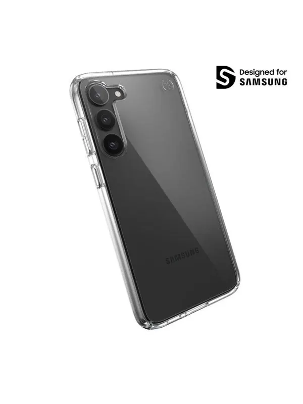 Speck Presidio Perfect-Clear - Samsung Galaxy S23+ Case with MICROBAN Coating - Clear