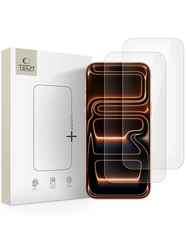 Tech-Protect  Glass Fit+ 2-pack Tempered Glass for iPhone 16 Pro Max / 17 Pro Max - Clear