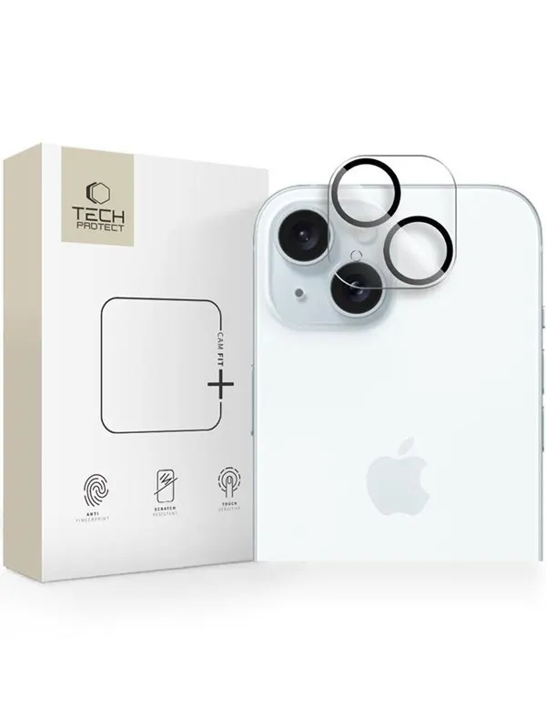 Tech-Protect Cam Fit+ Camera Cover for iPhone 14 / 14 Plus / 15 / 15 Plus - Transparent