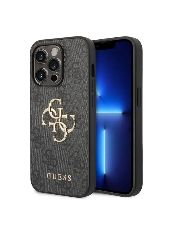 GUESS GUHCP15L4GMGGR iPhone 15 Pro 6.1" gray/gray hardcase 4G Big Metal Logo