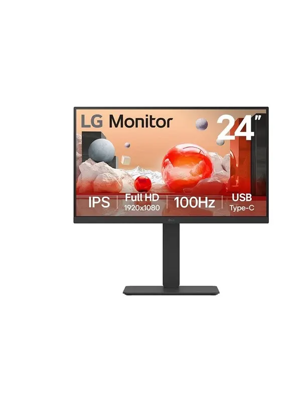 24" LG 24BA650-B - LCD monitor - Full HD (1080p) - 24"