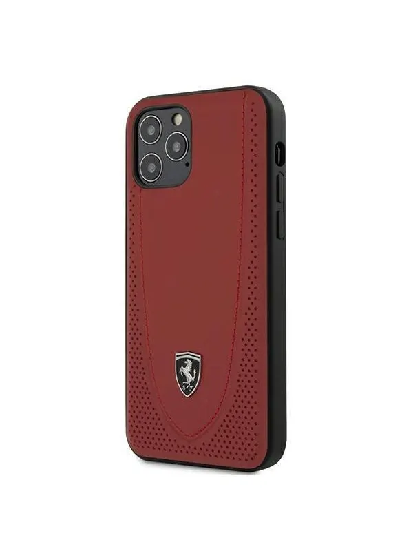 Ferrari Off Track Perforated Case for iPhone 12 / iPhone 12 Pro - Red
