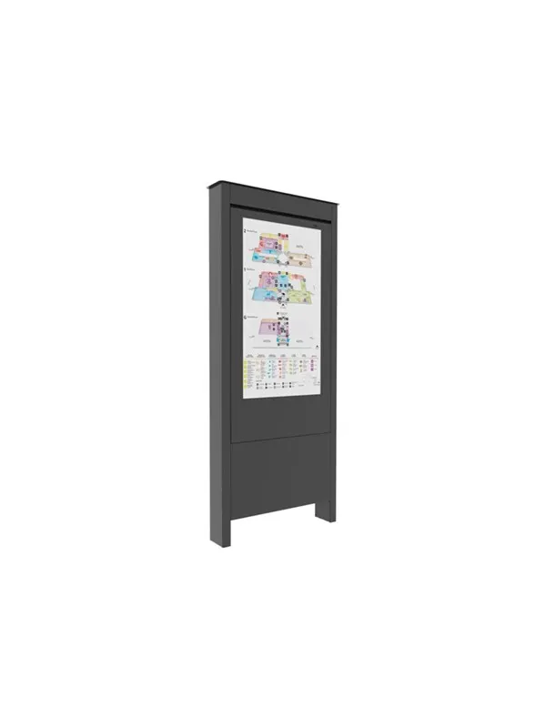 Chief Impact kiosk - portrait - for AV System - outdoor - black - Max 68 kg - recommended for 49"